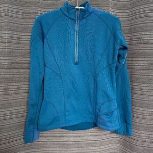 REI Teal Fleece Half Zip Jacket Size Small